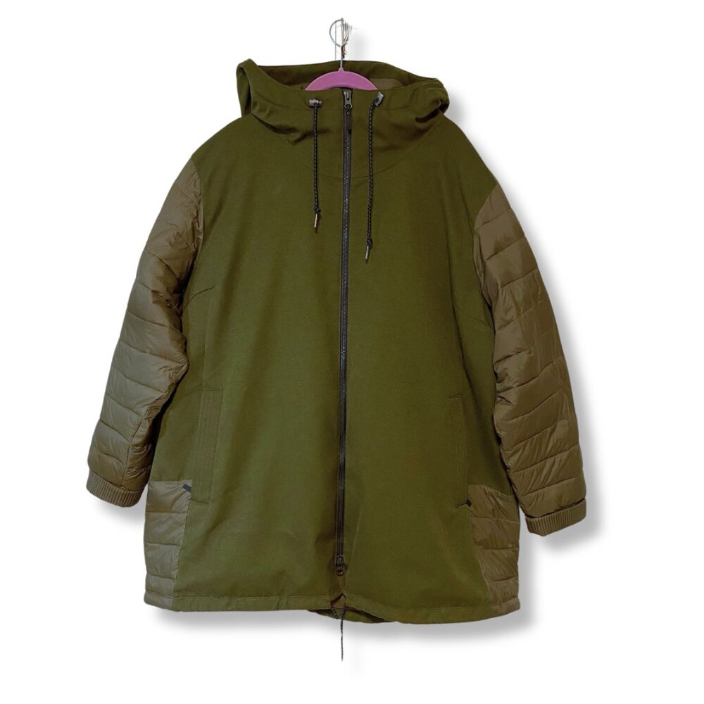 Columbia Boundary Bay™ Hybrid Rain Snow Jacket - Womens Plus Size 3X Olive Green